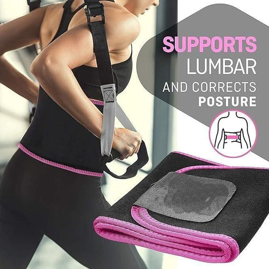 Adjustable Waist Trimmer Belt for Men & Women Fat Burner | Tummy Shaper for Women & Men | Neoprene Waist Trimmer for Weight Loss, Back Support & Posture Correction Belt for Gym, Workout & Fitness Training Pink